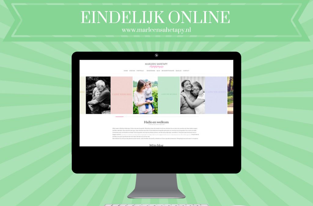 Yes! Mijn nieuwe website staat online!!