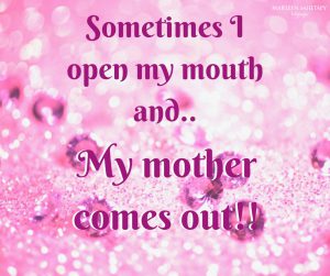 Sometimes I open my mouth